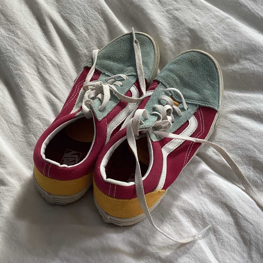 Vans Kids Sneakers - Pink, Blue, and Yellow